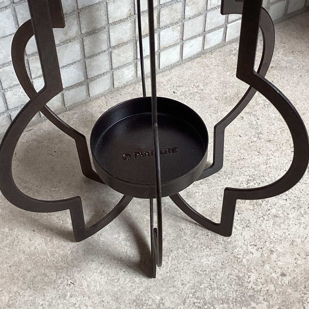PARTYLITE HANGING METAL TEA LIGHT HOLDER ANTIQUE BRONZE 10” TALL - Picture 4 of 4